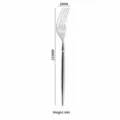 Tenedor de cena de acero inoxidable 304 elegante cubierto plateado cocina vajilla - Tenedores de mesa lisos