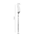 Tenedor de cena de acero inoxidable martillado con diseño elegante para el hogar 19.5cm - Tenedor de Postre Martillado