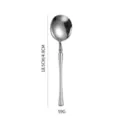 Cuillère à soupe en acier inoxydable 18.5cm couleur argent variante pour belle table. - Cuillère Ronde Style Épais