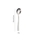 Edelstahl Esslöffel, elegantes geschwungenes Design, poliert, 19x4.2cm, 83g für Küche - Runder Dessertlöffel