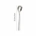 Edelstahl französischer Mond Dessertlöffel, elegante silberne Oberfläche, 15.2x3cm, 42g. - Eislöffel