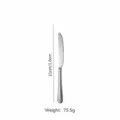 Edelstahl Essbesteck Messer mit 21cm Laenge und 75.5g Gewicht fuer den modernen Tisch. - Dessertmesser