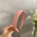 Diadema ancha mate de moda simple aro para el pelo liso accesorios para mujeres - Rosa