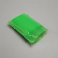 Translucent green PE ziplock plastic bag for jewelry necklace storage and small items. - 10 Silk 8x12cm (100 Pcs Pack) / Green