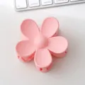 Pinza de pelo de flor esmerilada rosa lindo clip floral mate para mujeres niñas estilo diario. - Rosa