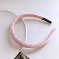 Diadema rosa de tweed para mujer estilo dulce bonito aro para el pelo accesorio de moda - Rosa