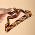 Pinza para el pelo grande 13cm marrón carey horquilla accesorio de moda mujer - Ámbar