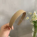 Minimalist wide matte headband for women stylish hair hoop daily wear cute fashion accessory - Coffee