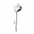 Mestolo da zuppa in acciaio inox con manico martellato, utile per la cucina. - Cucchiaio da Zuppa con Manico Corto da 6 cm (Inoltrato)