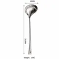 Cucchiaio da zuppa in acciaio inox con manico martellato, utensile da cucina resistente. - Mestolo da minestra da 8 cm