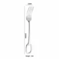 Forchetta in acciaio inossidabile con manico ad anello, stile lusso moderno, 200 mm. - Forchetta da Tavola