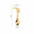 Apri frutto della passione in acciaio inossidabile dorato cucchiaio da frutta multifunzione - Oro