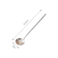 Cucchiaio rotondo in acciaio inossidabile con manico lungo, cucchiaio da caffè argento. - 15cm / Argento