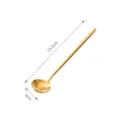Cucchiaio da caffè rotondo e lungo in acciaio inossidabile dorato per dessert 15.5cm - 15cm / Oro