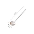 Piccolo cucchiaio rotondo in acciaio inossidabile caffè dessert manico lungo 13.5cm - 13cm / Argento