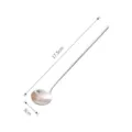 Cucchiaio Rotondo Manico Lungo Acciaio Inox Caffè Dessert Gelato 17.5cm Utensile - 17cm / Argento