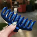 Simple blue matte hair claw clip for women, large size shark clip for stylish daily hair styling. - 9cm Small / Navy Blue