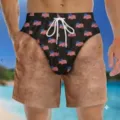 Lustige 3D bedruckte behaarte Beine Herren Badehose Strand Board Shorts mit Kordelzug - S / Unterteil - US-Flagge Haarige Beine (DK01-LL2)