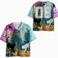 Men casual breathable 3D digital print V-neck short sleeve jersey with fantasy cat design. - XXS / Tops / Fantasy Forest (XT08-AL3-DXTX-10)