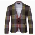 Men's plaid casual suit jacket, single button slim fit blazer, retro style outerwear. - S / Retro Plaid Style (XFWT-AL3-41)