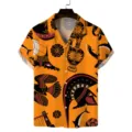 Men's short sleeve Cuban collar shirt with ancient Greek art print, casual summer beach top. - S / Tops / Ancient Greek Pottery Style (ZZCS-112)