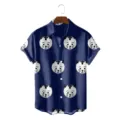 Hawaïhemd voor heren met korte mouwen en schattige kattenprint, casual zomertop. - S / Tops / CSDW-0110