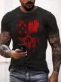 Men's casual short sleeve t-shirt with cool graphic print, comfortable fit for daily summer wear. - 6XL / Style 0919