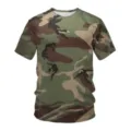 Men short sleeve t-shirt casual summer loose 3d digital print tactical military camo top - 6XL / Tops / SLX2062