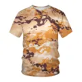 Men summer short sleeve t-shirt 3d digital print casual camouflage top loose fit tee - 6XL / Tops / SLX3035