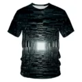Men's 3D digital print short sleeve t-shirt, casual summer loose crew neck top tee. - XL / Tops / Style 15