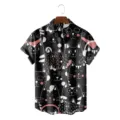 Heren Zomer Hawaii Korte Mouw Overhemd Casual Leuke Kat Print Voor Strand Vakantie Top - CSDW-0115 / S