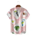 Hawaïhemd met korte mouwen en tropische print voor heren casual zomers bovenstuk - CSDW-0122 / S
