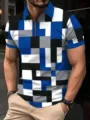 Vue détaillée du tissu imprimé géométrique 3D élégant et du col zippé de la chemise. - G32P737