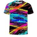 Men's Colorful 3D Paint Splash Print Casual Summer Loose Crew Neck Short Sleeve T-Shirt - XL / Tops / Style 12