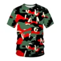 Summer new men's short-sleeve T-shirt 3D digital print camo casual round neck top - 6XL / Tops / SLX2224