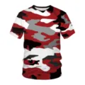 Men 3D digital print camouflage short sleeve t-shirt casual crewneck loose summer top. - 6XL / Tops / SLX2636