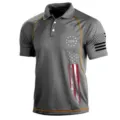 Men tactical polo shirt outdoor sports grey short sleeve top summer casual apparel size - 3XL / Tops / Gray (HJ-1225-J25)