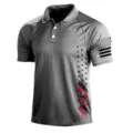 Men's tactical polo shirt grey short sleeve summer outdoor sports casual athletic top - 3XL / Tops / Gray (HJ-1225-J20)