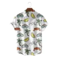 Men's summer casual loose Hawaiian shirt featuring tropical coconut tree print variant. - S / Tops / Multicolor Tropical Vacation Style (CSZW-1029)