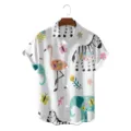 Heren Zomer Hawaii Korte Mouw Hemd Casual Dieren Print Strand Vakantie Top Trendy - CSDW-0140 / S