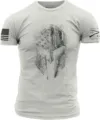 Men's short sleeve T-shirt with vintage Spartan flag graphic casual streetwear top apparel - 6XL / Tops / Style 0942