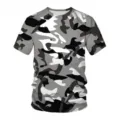 Men summer short sleeve t-shirt 3d digital print camouflage crew neck loose tops new - 6XL / Tops / SLX2455
