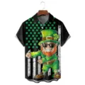 Men's St. Patrick's Day 3D Print Hawaiian Short Sleeve Shirt Casual Loose Summer Top - LAZB16-28