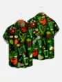 Men's St. Patrick's Day 3D Printed Short Sleeve Hawaiian Shirt Summer Casual Button Down Top - LAZB16-32