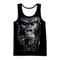 Canotta uomo stampata gorilla 3D estate sportiva smanicata t-shirt design unico cool. - Taglia S / Top / 142 (Stampa Gorilla Figo)