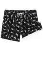 Men's summer beach double-layer shorts with stylish shark print and comfortable loose fit. - XS / Bottoms / Black Shark Print