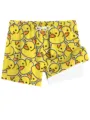 Men's quick-dry swim trunks with cute yellow duck print, double-layer design and drawstring. - XS / Yellow (HJ-FM0225)