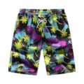 Men's Casual Beach Shorts Tropical Palm Print Swim Trunks Colorful Summer Swimwear - Bottom (HJ-10210)