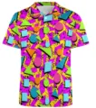 Men's Retro Geometric Print 3D Polo Shirt Casual Short Sleeve Lapel Summer Topwear - 3XL / Tops / Memphis Geometric