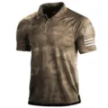 Camisa polo táctica de exterior para hombre verano manga corta camuflaje deporte. - 3XL / Tops / Estampado Camo (HJ-1225-J47)